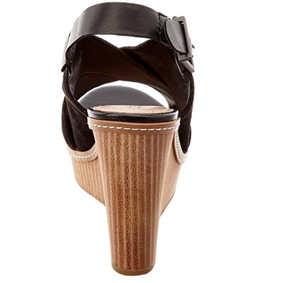 Metal Eyelet Genuine Suede Platform Wedge Heel - Picture 7 of 7